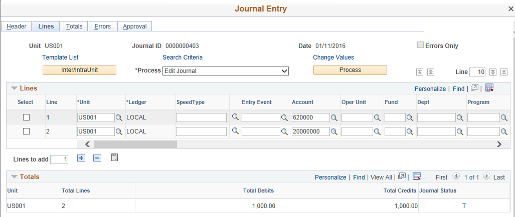 Mass Delete Journals - Journal Entry page (Fluid)
