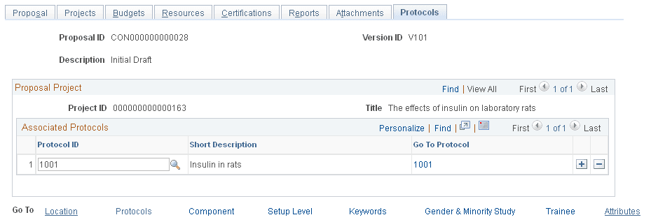 Proposal - Protocols page