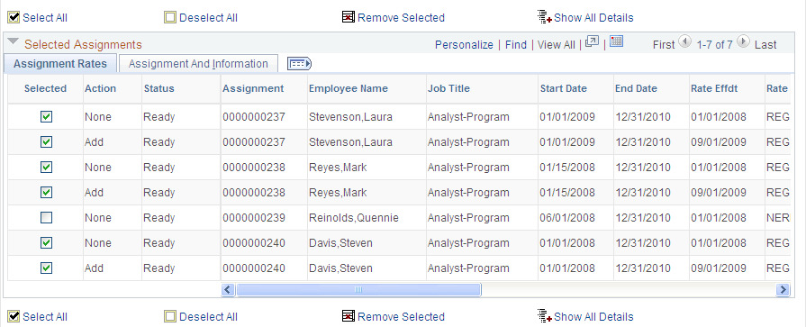 Request Mass Assignment Rate Changes - Update (2 of 2)