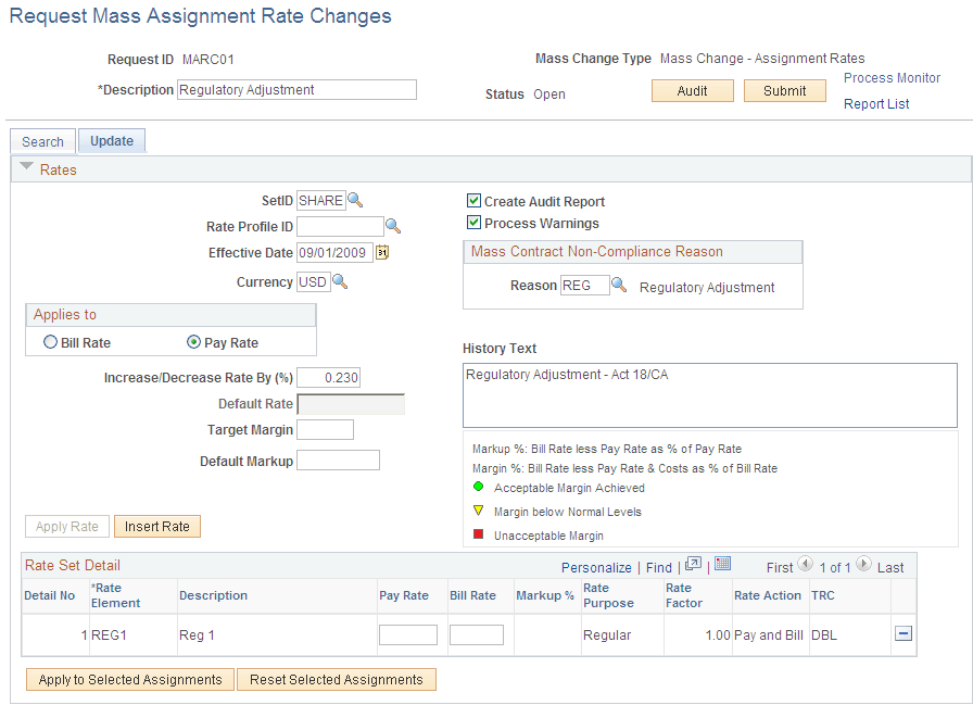 Request Mass Assignment Rate Changes - Update (1 of 2)