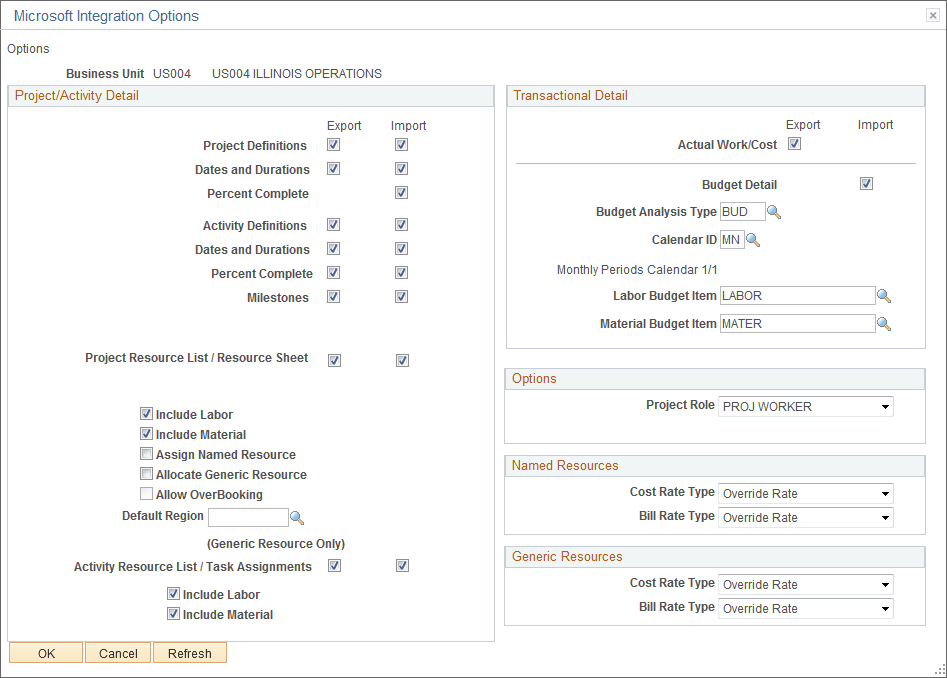 Microsoft Project page
