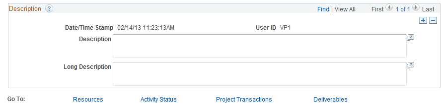 Activity Definitions - General Information page (2 of 2)
