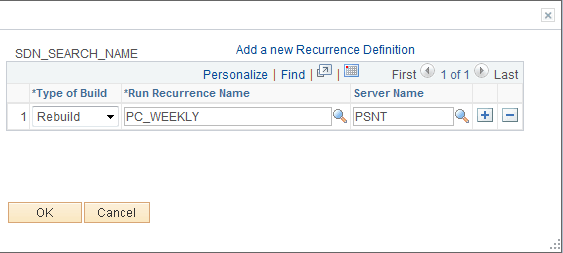 Search Index Admin - Schedule page