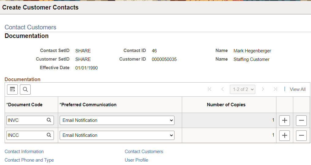 Contact Customers - Documentation