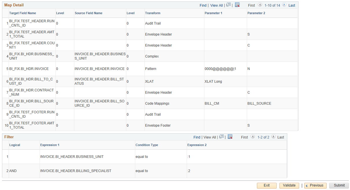 Map Definition - Summary (Step 6 of 6) page, continued