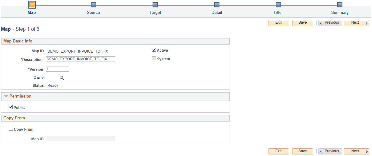 Map Definition - Map (Step 1 of 6) page