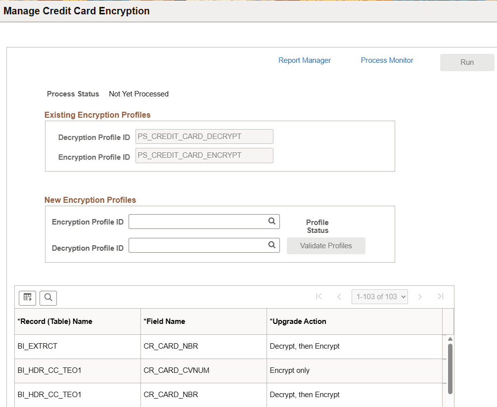 Manage Credit Card Encryption