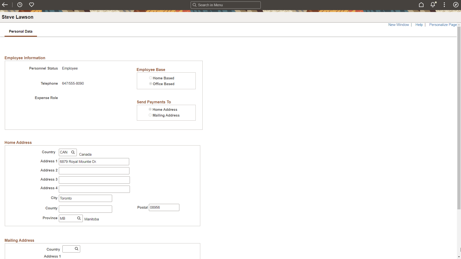 Personal Data EX_PERSONAL_DATA