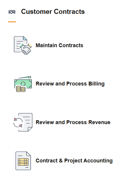 Customer Contracts Section