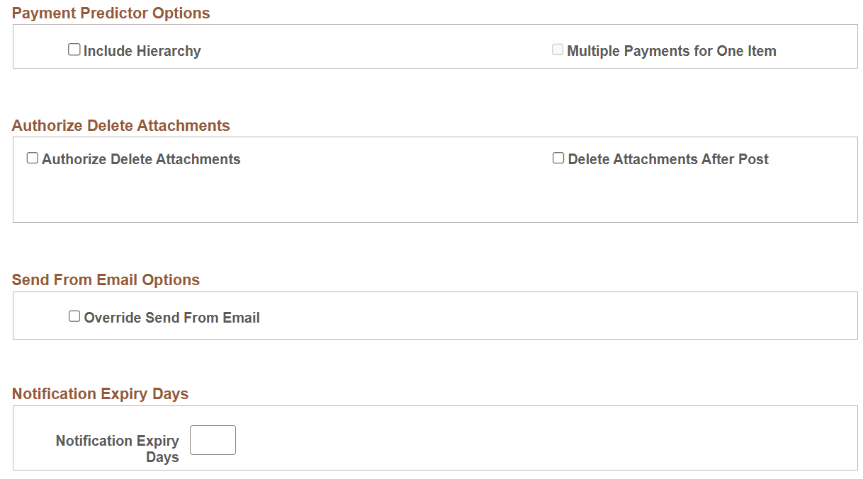 Installation Options - Receivables Page (2 of 2)