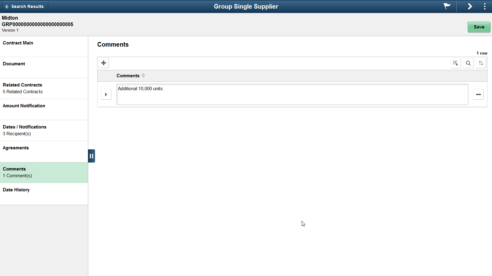 Group and Special Purpose Contracts - Comments Page