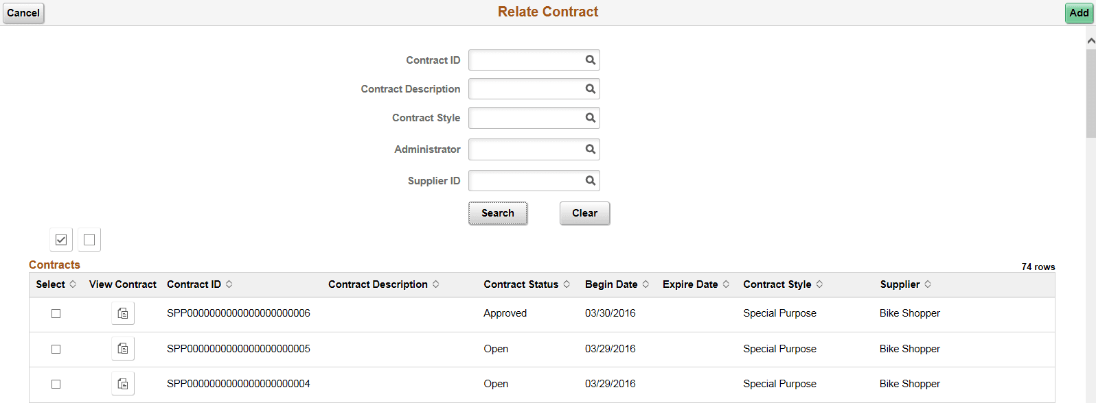 Add Related Contract