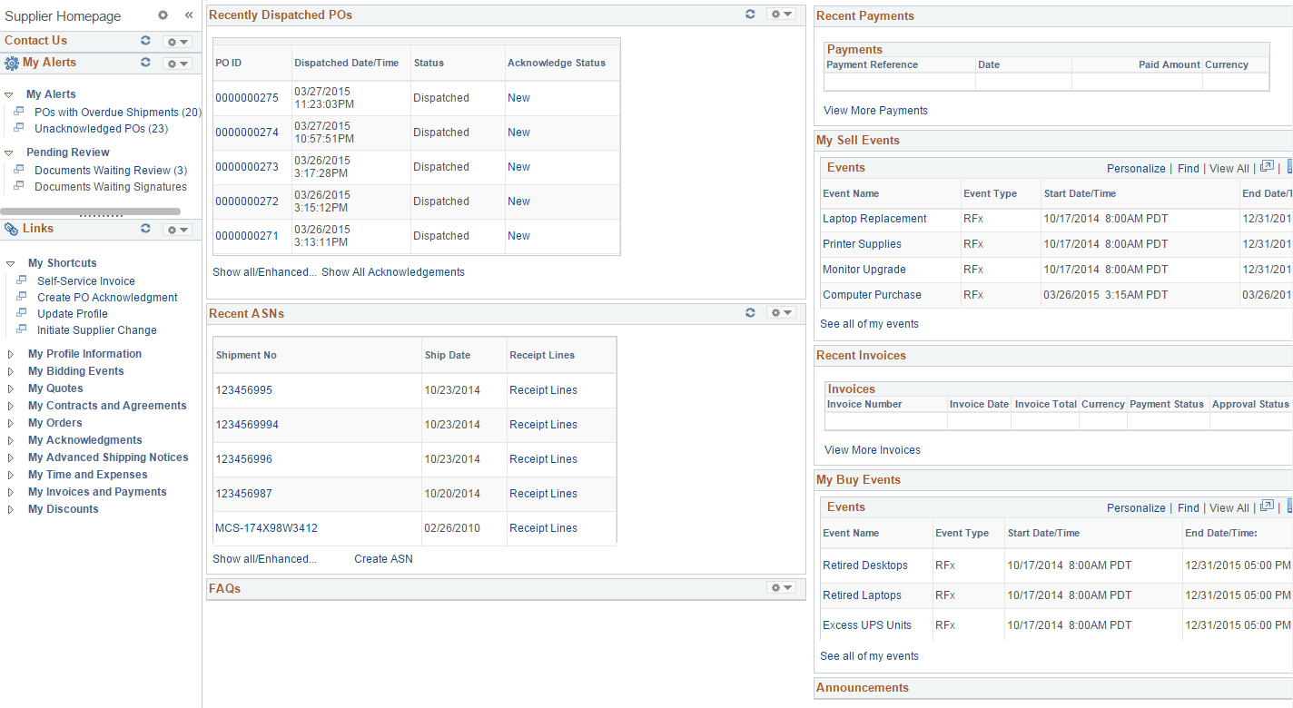 Supplier Homepage - Internal Page (2 of 2)