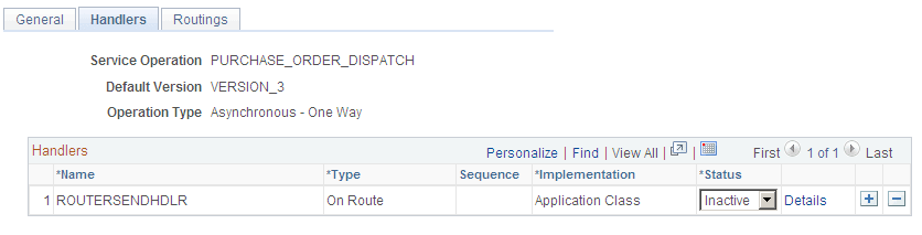 Service Operations-Handlers page