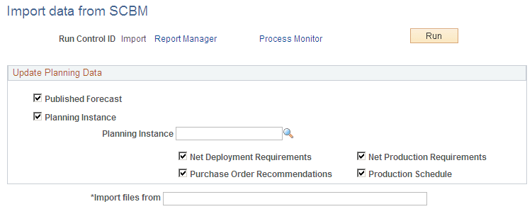 Import data from SCBM page