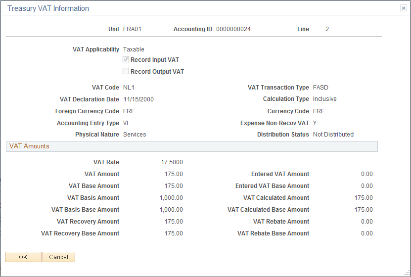 Treasury VAT Information page
