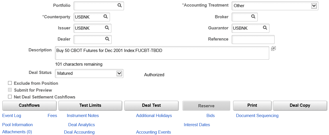 Deal Detail page for futures deals (2 of 2)