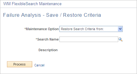 Failure Analysis - Save/Restore Criteria page (2 of 2)