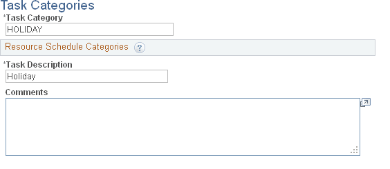 Task Categories page