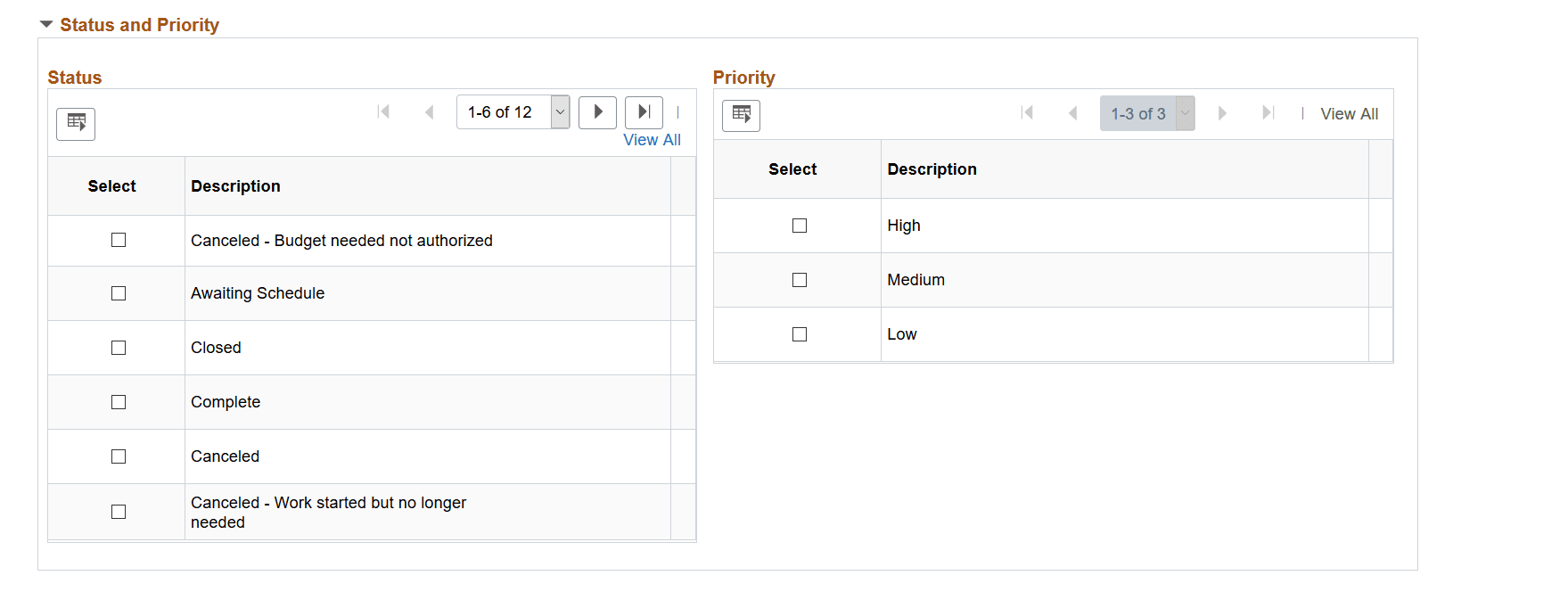 Work Order Workbench - Task Search page (4 of 5)