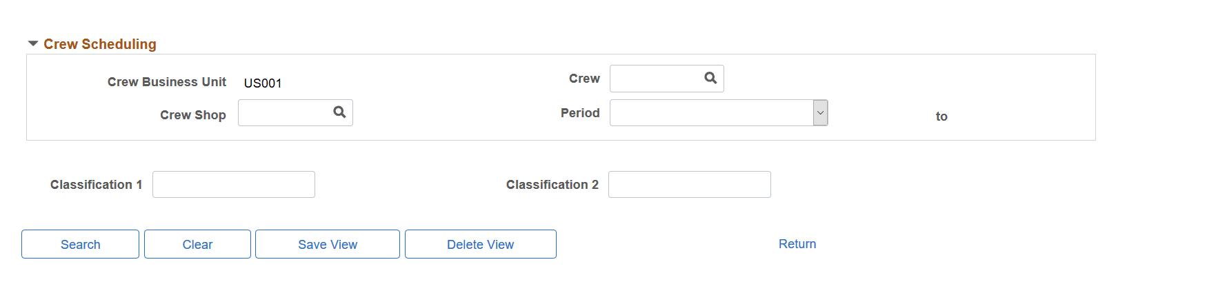 Work Order Workbench - Task Search page (5 of 5)
