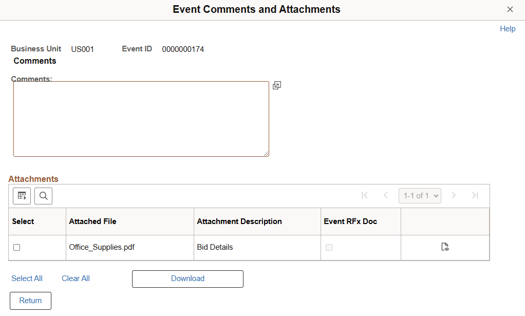Analyze Total - Event Comments and Attachments