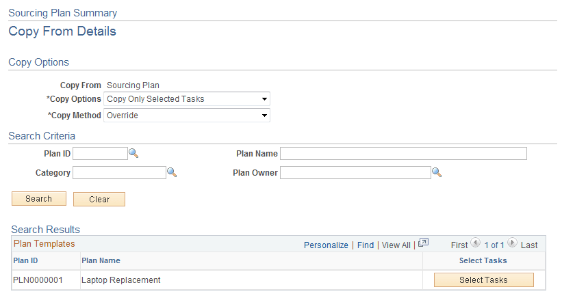 Copy From Details page