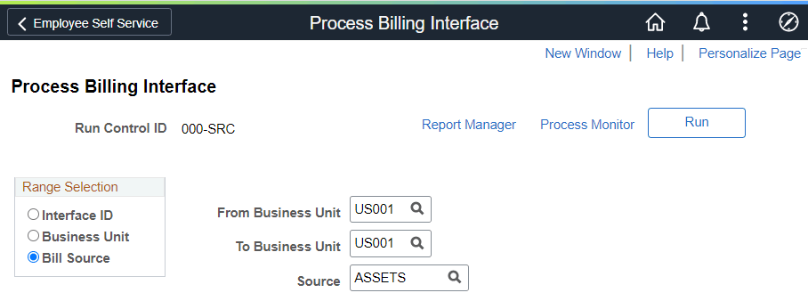 Process Billing Interface