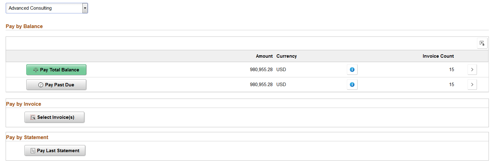 Make a Payment page (LFF)