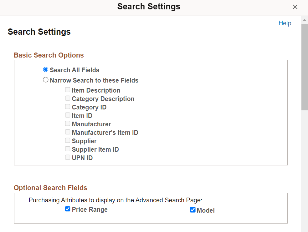 Search Settings (1 of 3)