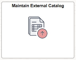 Maintain External Catalog tile