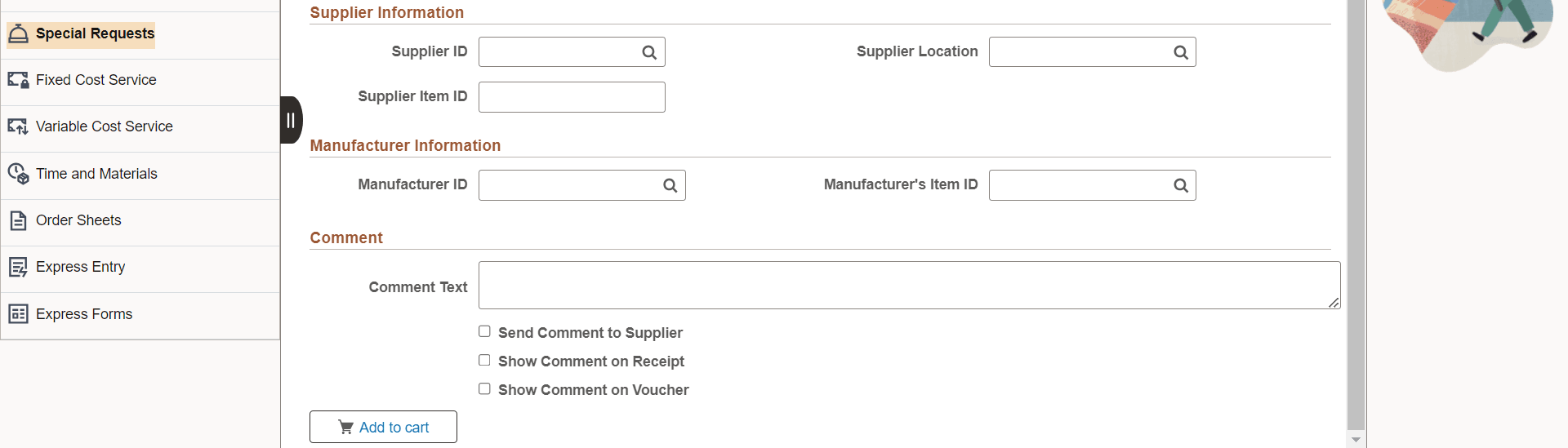 Special Request page (2 of 2)