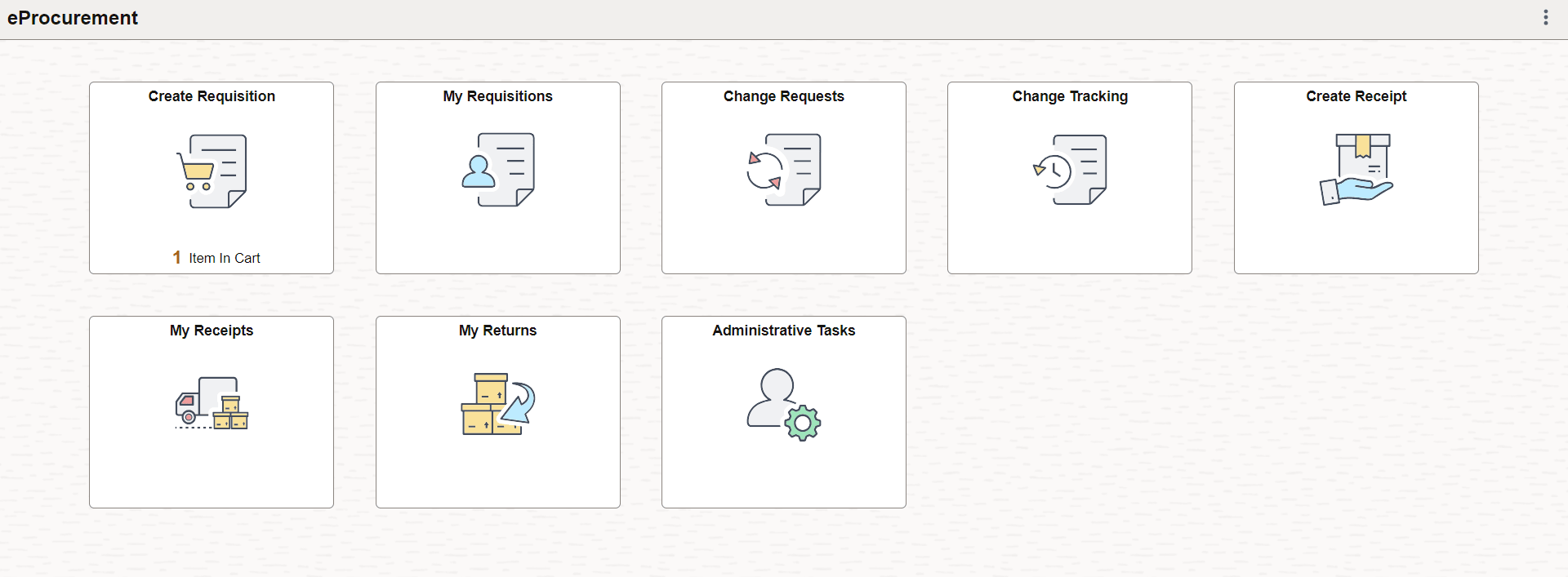 eProcurement home page