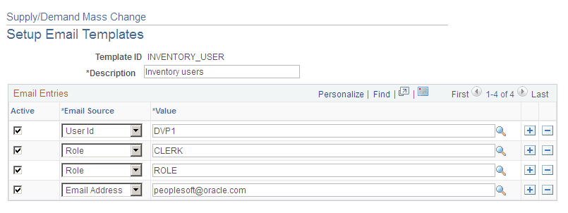 Supply/Demand WorkCenter - Setup Mass Change Template
