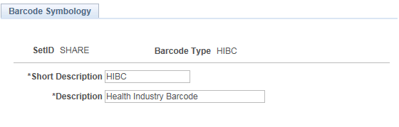 HIBC Barcode Symbology Type