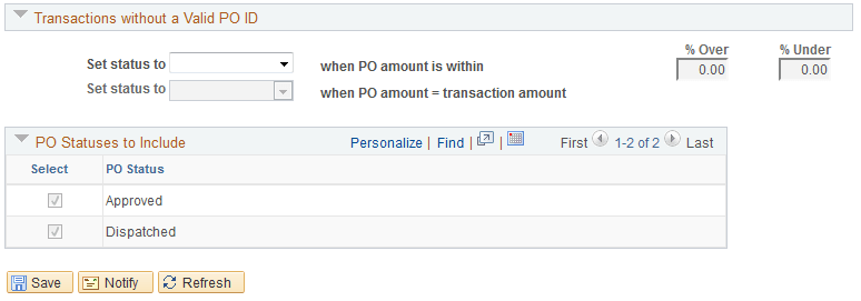 Load Statement Options page (2 of 2)