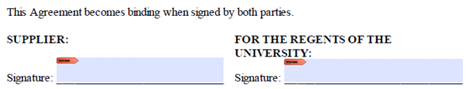 Adobe Signature Fields