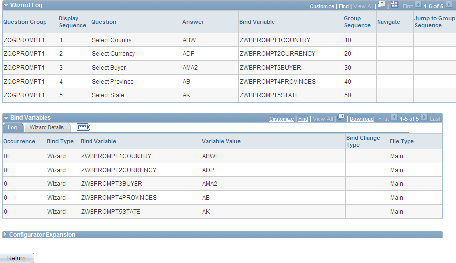 Generation History page: Log tab (2 of 2)
