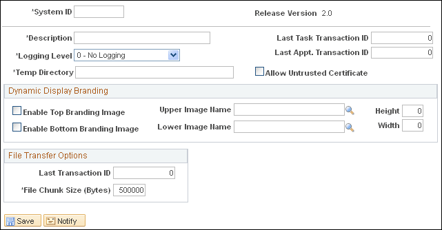 Desktop Integration - System ID page