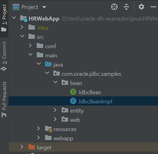 「JdbcBeanImpl」を選択します。