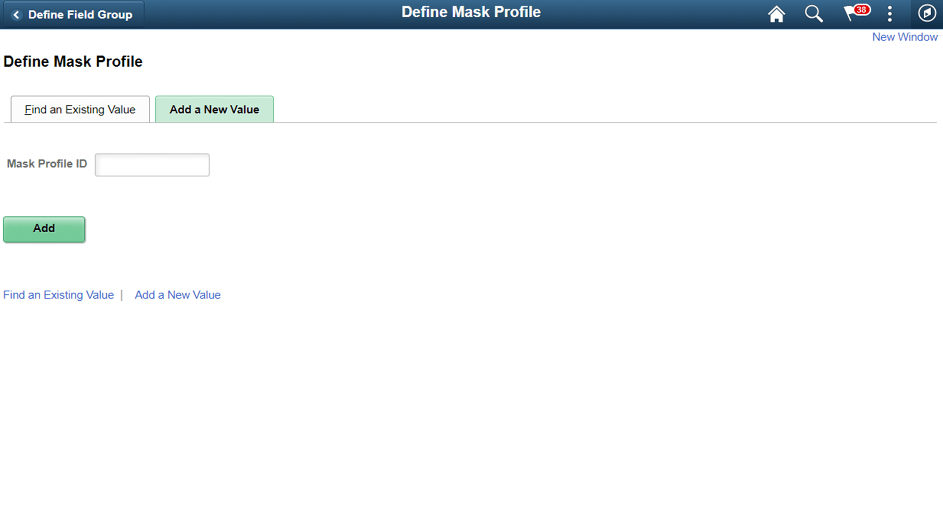 Define New Mask Profile