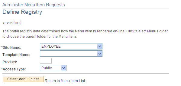 Define Registry page