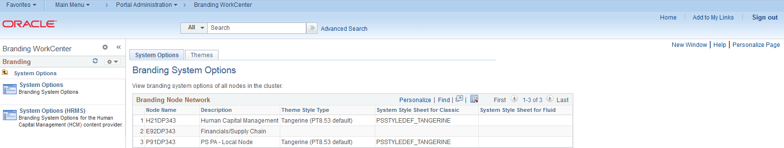 Branding WorkCenter (with one system offline)