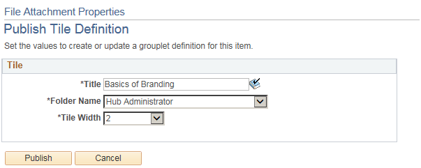Publish as Tile Page