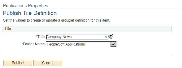 Publish Tile Definition News Publications page