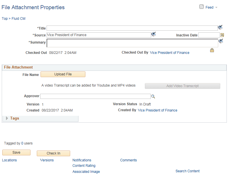 File Attachment Properties Page
