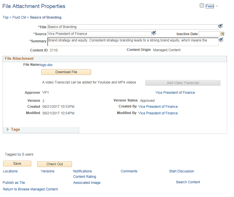 Content Type Properties Associated Image Page