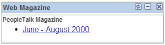 Web Magazine pagelet