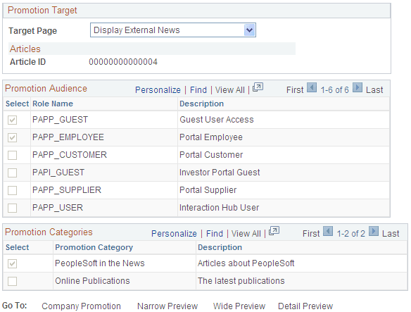 Company Promotions page (2 of 2)