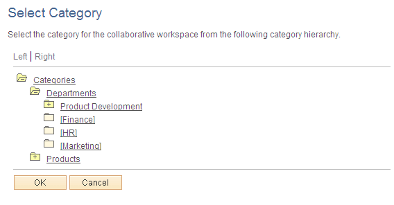 Select Category page